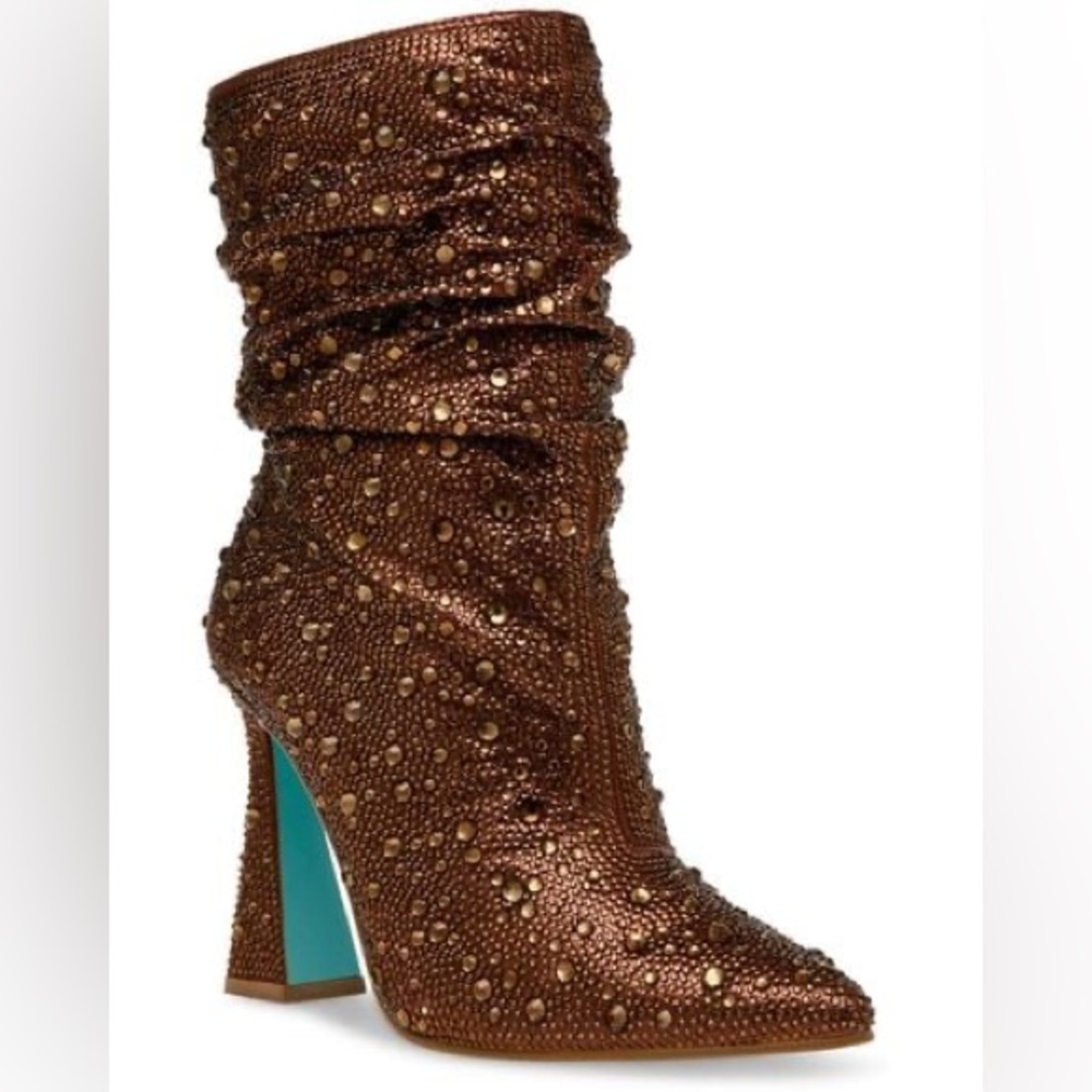 Rhinestone ankle boots